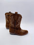 Clic! Western cowboylaarsjes country cognac wit stiksel